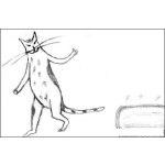 Dibujo para colorear Colorear Gato Caminando En Dos Patas