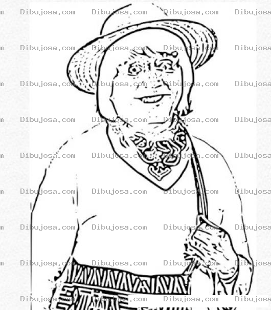 Dibujo para colorear Colorear a Chalio Titipuches de Guatemala
