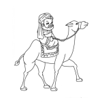 Dibujo para colorear Colorear Arabe En Camello