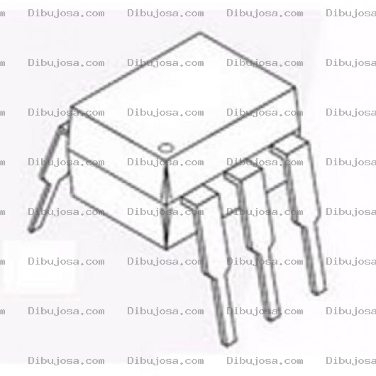 Dibujo para colorear Microchip Dibujo De Un Chip De 6 Patas Para Pintar Y Colorear Optoacoplador