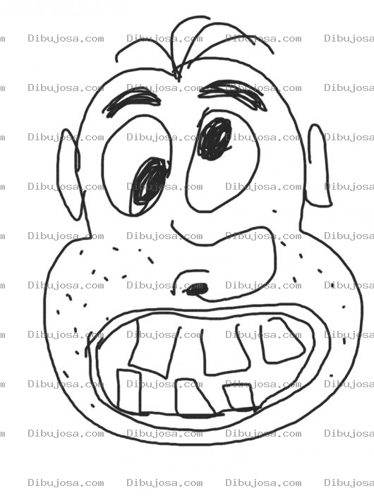 Dibujo para colorear Cara De Loco Para Colorear