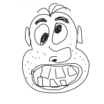 Dibujo para colorear Cara De Loco Para Colorear