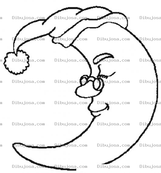 Dibujo para colorear Dibujo de la luna para colorear