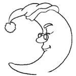 Dibujo para colorear Dibujo de la luna para colorear