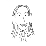 Dibujo para colorear Colorear Mujer De Orejas Grandes