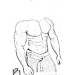 Dibujo para colorear Colorear Cuerpo Musculoso Dibujo De Un Cuerpo Con Musculos Para Dibujarle Tu Propia Cara
