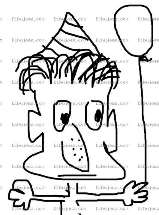 Dibujo para colorear Dibujo De Cumpleanero Aburrido Para Colorear Aburrimiento