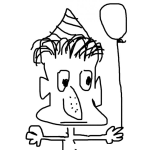 Dibujo para colorear Dibujo De Cumpleanero Aburrido Para Colorear Aburrimiento