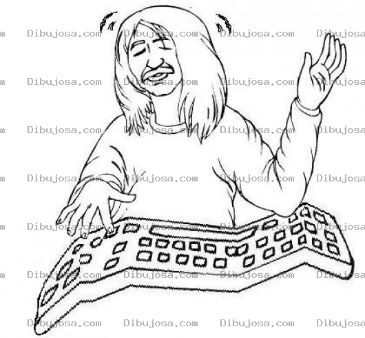 Dibujo para colorear Dibujo De Teclado Quebrado Para Colorear