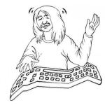 Dibujo para colorear Dibujo De Teclado Quebrado Para Colorear