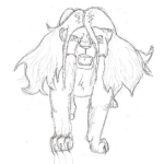 Dibujo para colorear Leon Con Pelo De Mujer Para Colorear