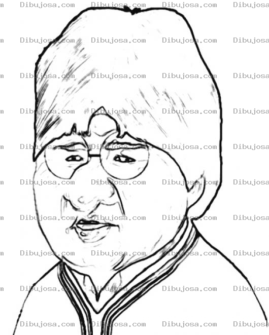 Dibujo para colorear Dibujo del Presidente de Bolivia Evo Morales para colorear