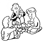 Dibujo para colorear Garito Dibujo De Hombre Jugando Cartas Para Pintar Y Colorear