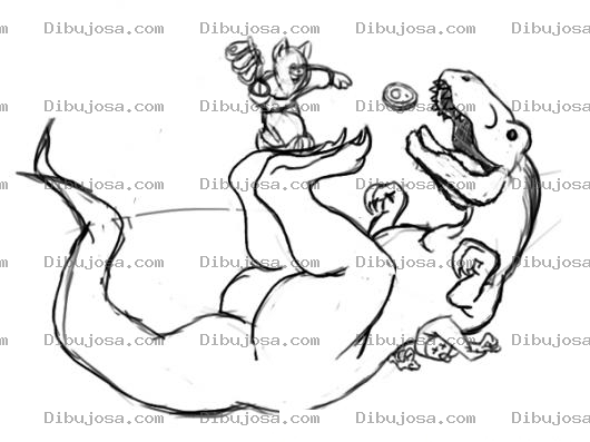 Dibujo para colorear Dinosaurio Jugueton Para Pintar Y Colorear