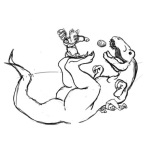 Dibujo para colorear Dinosaurio Jugueton Para Pintar Y Colorear