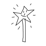 Dibujo para colorear Colorear Varita Magica De Estrella
