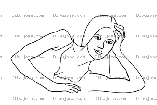 Dibujo para colorear Colorear Retrato De Mujer
