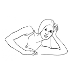 Dibujo para colorear Colorear Retrato De Mujer