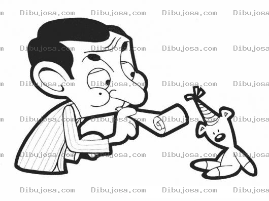 Dibujo para colorear Colorear a Mister Bean