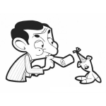 Dibujo para colorear Colorear a Mister Bean