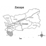 Dibujo para colorear Mapa De Zacapa Guatemala Para Pintar Y Colorear El Departamento De Zacapa Con Sus 9 Municipios
