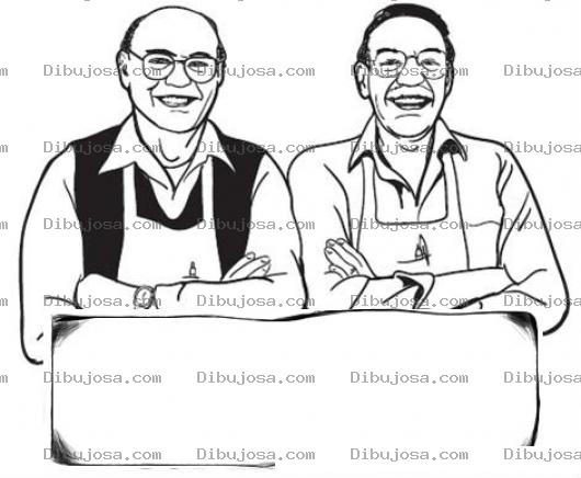 Dibujo para colorear Dos Panaderos Para Colorear
