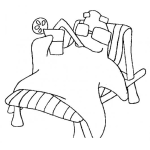 Dibujo para colorear Colorear Fantasma En La Playa Descansando