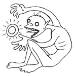 Dibujo para colorear Moustruo Del Sol Para Pintar Y Colorear