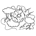 Dibujo para colorear Dibujo Del Fin Del Mundo Para Pintar Y Colorear Bigbang