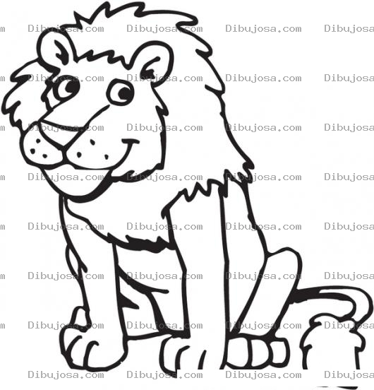 Dibujo para colorear Colorear Leon Amigable