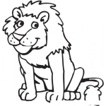 Dibujo para colorear Colorear Leon Amigable