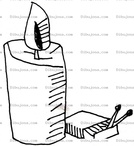 Dibujo para colorear Candela Y Fosforos Para Colorear