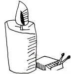 Dibujo para colorear Candela Y Fosforos Para Colorear