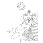 Dibujo para colorear Colorear portero de futbol