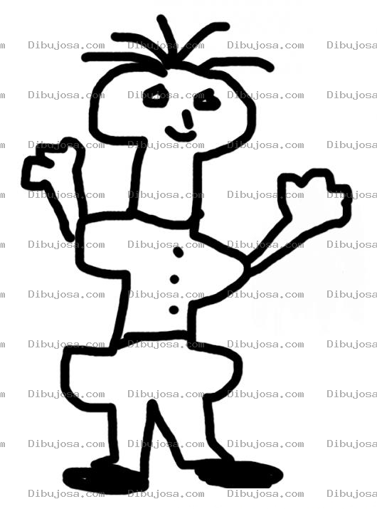 Dibujo para colorear Colorear Caderas De Hombre Dibujo De Hombre Caderudo Para Pintar Muchacho Con Caderas Grandes