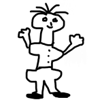 Dibujo para colorear Colorear Caderas De Hombre Dibujo De Hombre Caderudo Para Pintar Muchacho Con Caderas Grandes