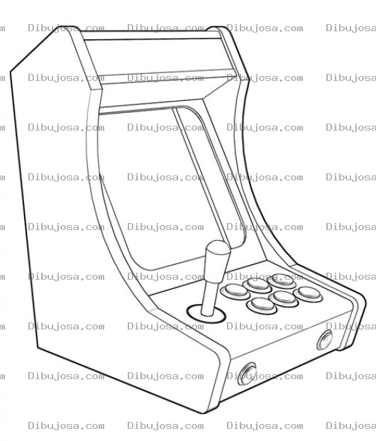 Dibujo para colorear Maquinita De Videojuegos Para Pintar Y Colorear Consoloa De Feria