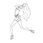 Dibujo para colorear Colorear Chica Rubia De Pelo Largo
