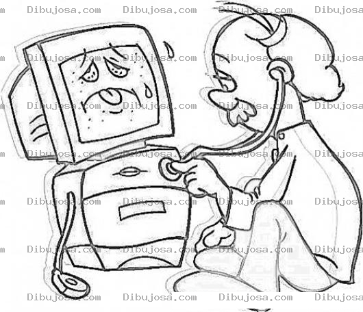 Dibujo para colorear Medico De Computadoras Para Colorear