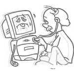 Dibujo para colorear Medico De Computadoras Para Colorear
