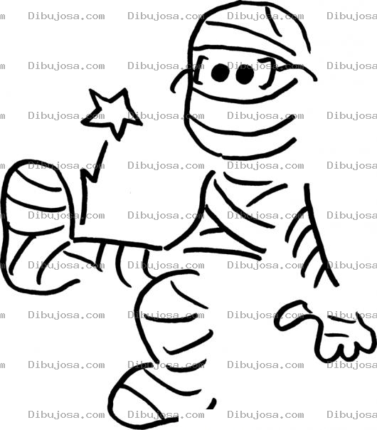 Dibujo para colorear Colorear Momia Adolorida
