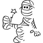 Dibujo para colorear Colorear Momia Adolorida