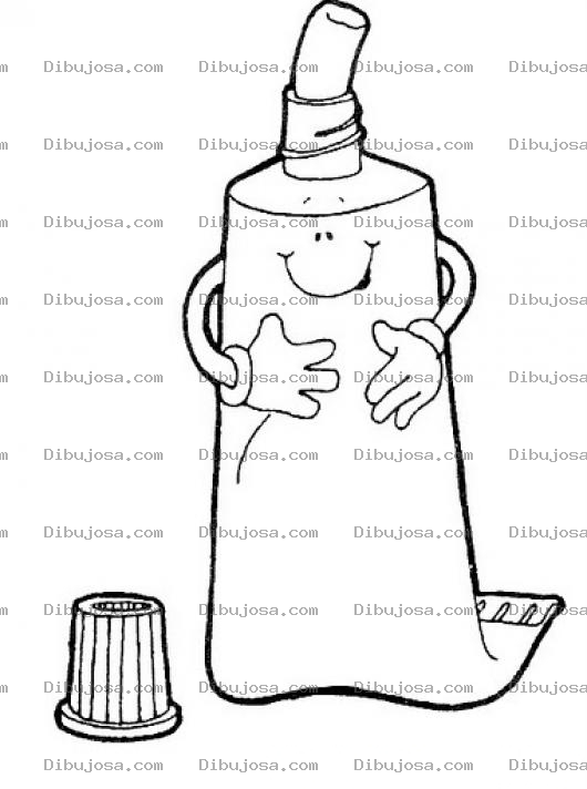 Dibujo para colorear Colorear Pasta De Dientes