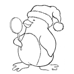 Dibujo para colorear Colorear Pinguino Con Paleta