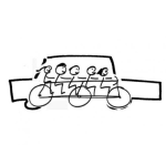 Dibujo para colorear Carrobicicleta Dibujo De Carro Con Pedales Para Pintar Y Colorear Carrocicle