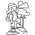 Dibujo para colorear Colorear Alpinista