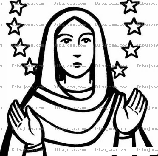 Dibujo para colorear Virgendelaasuncion Dibujo De La Virgen De La Asuncion Para Pintar Y Colorear Asuncion De Nuestra Senora