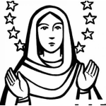 Dibujo para colorear Virgendelaasuncion Dibujo De La Virgen De La Asuncion Para Pintar Y Colorear Asuncion De Nuestra Senora