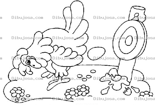 Dibujo para colorear Colorear Gallina Lanza Huevos