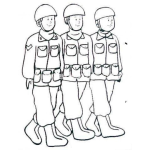 Dibujo para colorear Colorear Tres Soldados